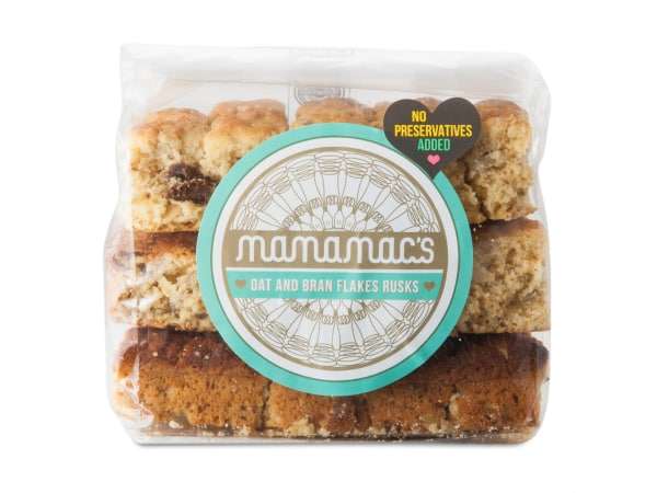 Mamamac's Oat and Bran Flake Rusks, 400g - F15