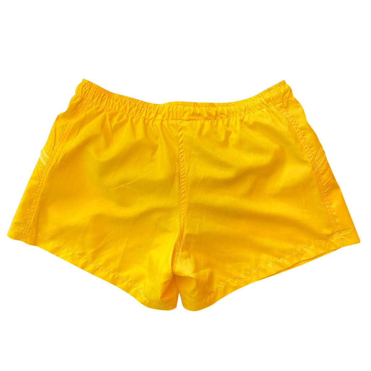 Yellow low rise "multi" sport shorts by Jan Tee Designs