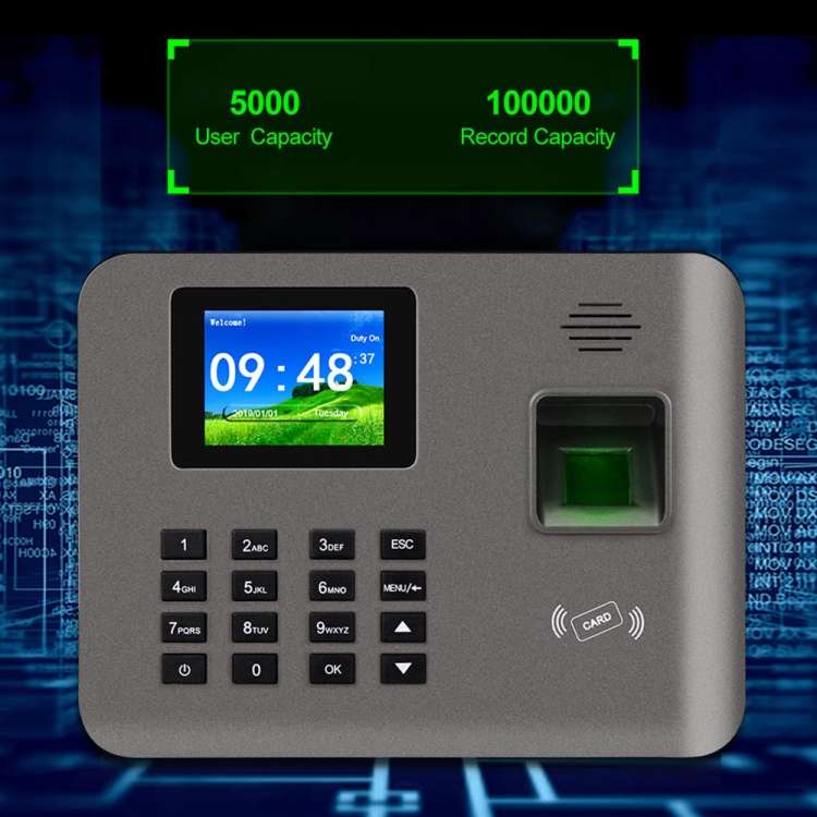 Realand AL325D Fingerprint Time Attendance with 2.4 inch Color Screen &amp; ID Card Function &amp...