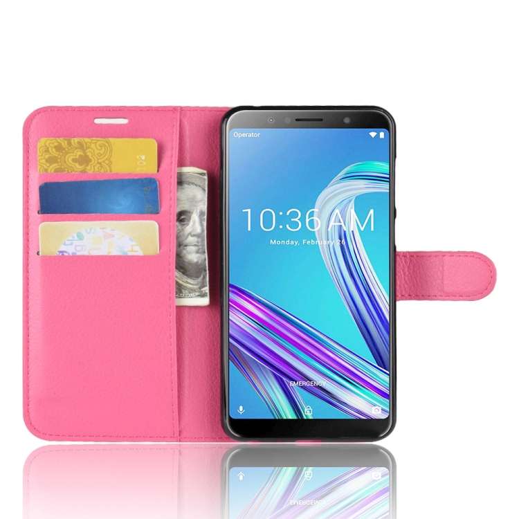 Litchi Texture Horizontal Flip Leather Case for Asus Zenfone Max Pro (M1) ZB601KL, with Wallet &a...