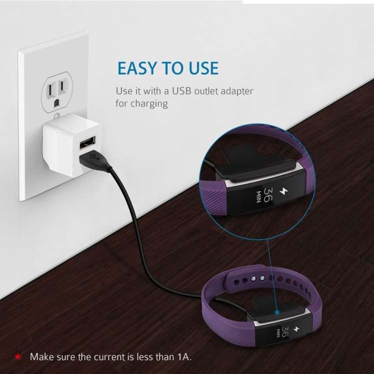 For Fitbit Alta Watch USB Charger Clip Cable, Length: 30cm