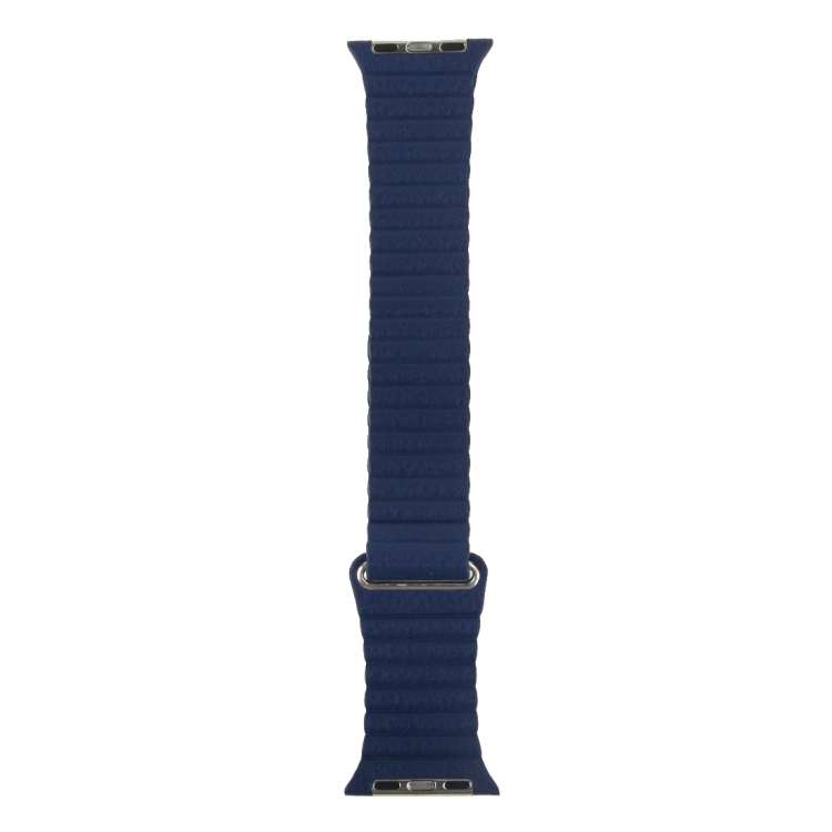 For Apple Watch 38mm Loop Magnetic Closure Clasp PU Leather Watch Band