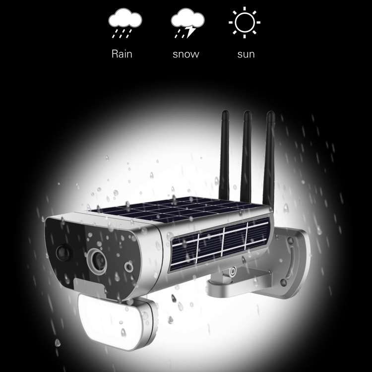 T8 1080P Full HD Solar Battery Ultra Low Power Sound Light Alarm Network Camera, Support Motion D...