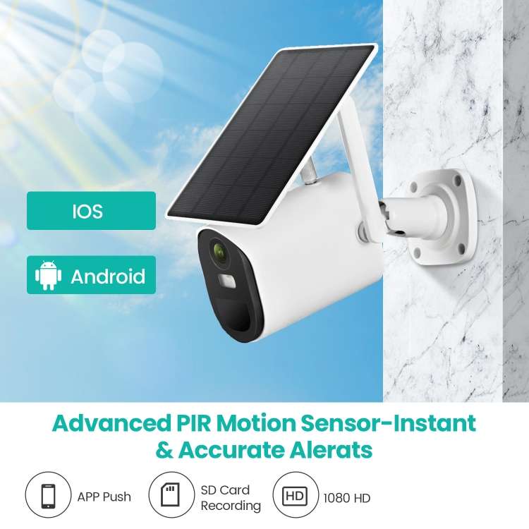 T20 1080P Full HD 4G (EU Version) Solar Powered Camera, Support PIR Human Body Infrared Sensor, N...