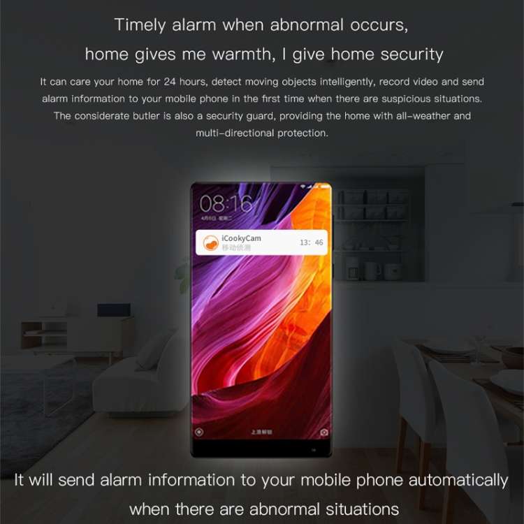 CAMSOY S1 HD 1280 x 720P 140 Degree Wide Angle Wireless WiFi Intelligent Surveillance Camera