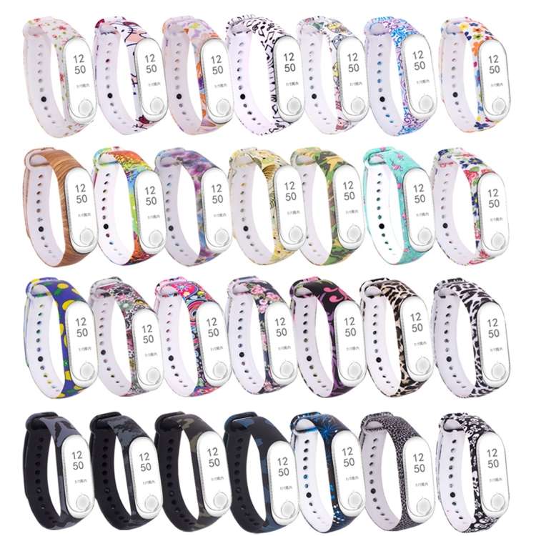 Silicone Painting Watch Band for Xiaomi Mi Band 3 &amp; 4