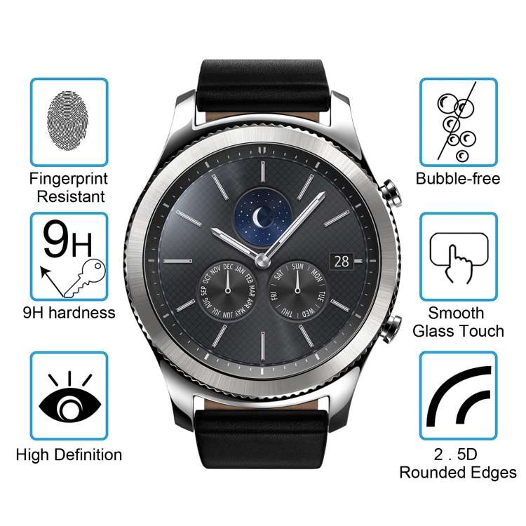 ENKAY Hat-Prince for Samsung Gear S3 Smart Watch 0.2mm 9H Surface Hardness 2.15D Explosion-proof ...
