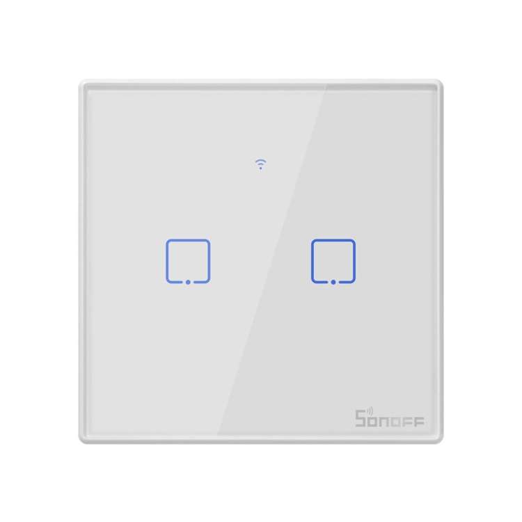 Sonoff T2 Touch 86mm Tempered Glass Panel Wall Switch Smart Home Light Touch Switch, Compatible w...