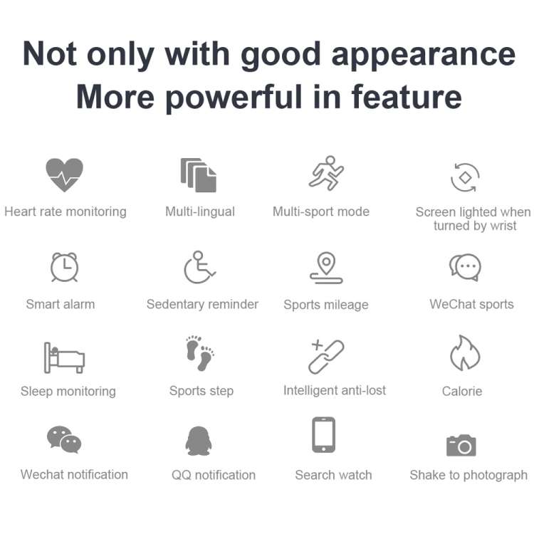 DK02 1.3 inches IPS Color Screen Smart Bracelet IP67 Waterproof, Support Call Reminder /Heart Rat...