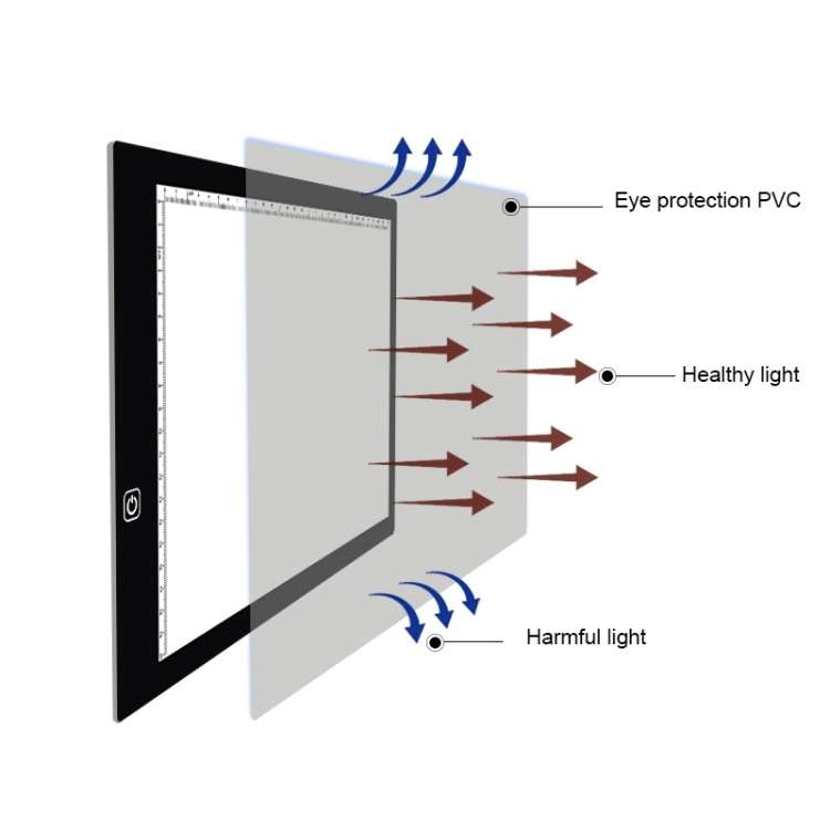 A4 Size 5W 5V LED LED Stepless Dimmable Acrylic Copy Boards for Anime Sketch Drawing Sketchpad, w...