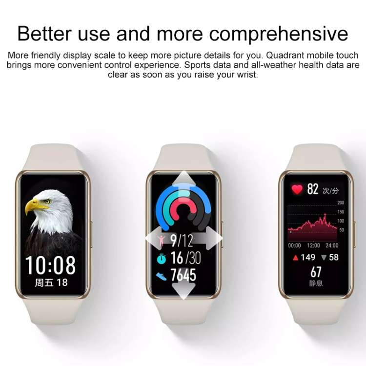 Original Huawei Band 6 Pro 1.47 inch AMOLED Color Screen Bluetooth 5.0 5ATM Waterproof Smart Wris...
