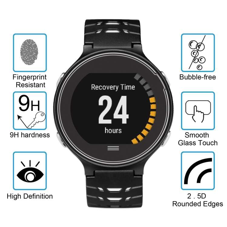 ENKAY Hat-Prince for Garmin Forerunner 630 Smart Watch 0.2mm 9H Surface Hardness 2.15D Curved Edg...