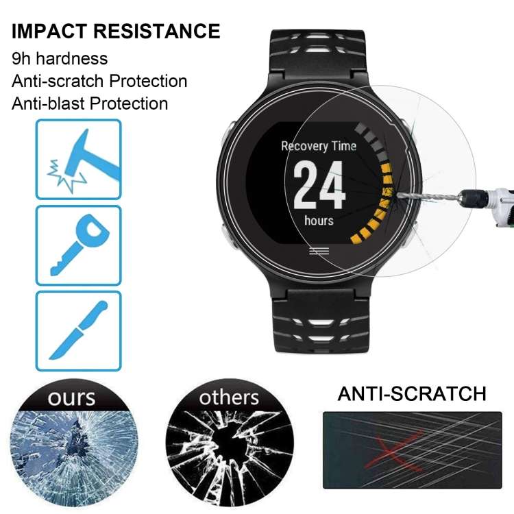 ENKAY Hat-Prince for Garmin Forerunner 630 Smart Watch 0.2mm 9H Surface Hardness 2.15D Curved Edg...