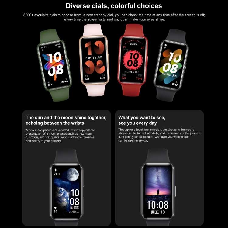 Original HUAWEI Band 7 Standard Edition, 1.47 inch AMOLED Screen Smart Watch, Support Blood Oxyge...