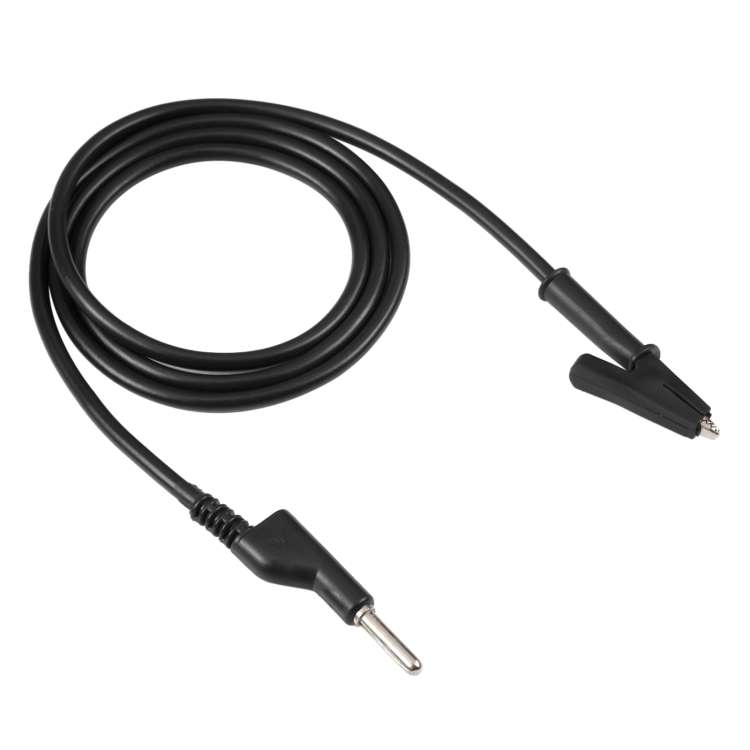 Thick Probe to Alligator Clip Test Lead Single Cable, Length: 1m