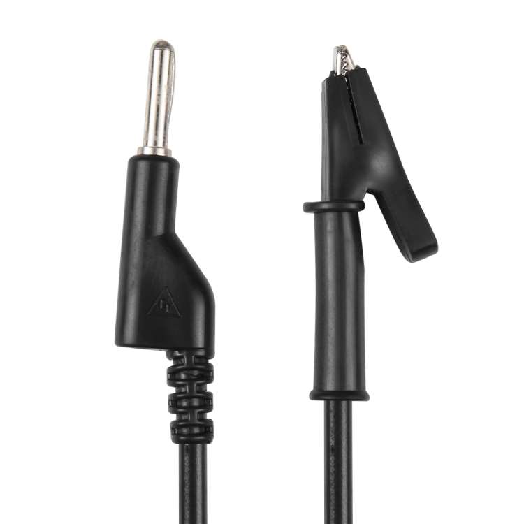 Thick Probe to Alligator Clip Test Lead Single Cable, Length: 1m