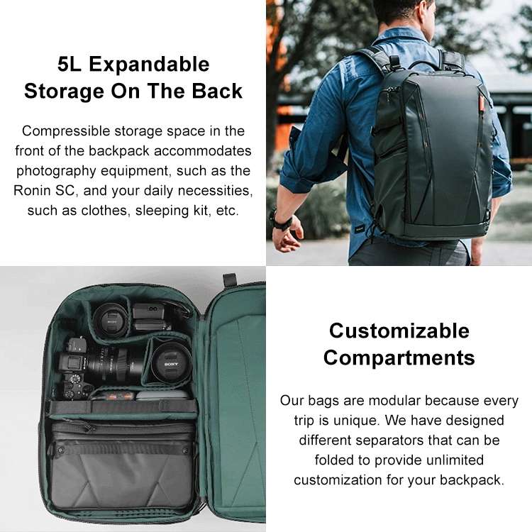 PGYTECH P-CB-020 2 in 1 Waterproof  Shockproof Outdoor Dual Shoulders Backpack + Single Shoulder ...