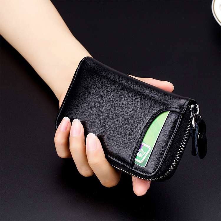 9106 Large-capacity Zipper Leather Keys Holder Bag Multi-function Wallet