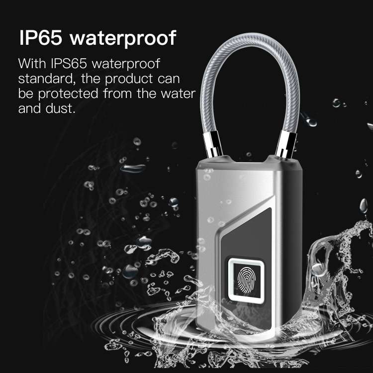 Anytek USB Charging Waterproof Anti-theft Non-password Electrically Intelligent Fingerprint Padlo...