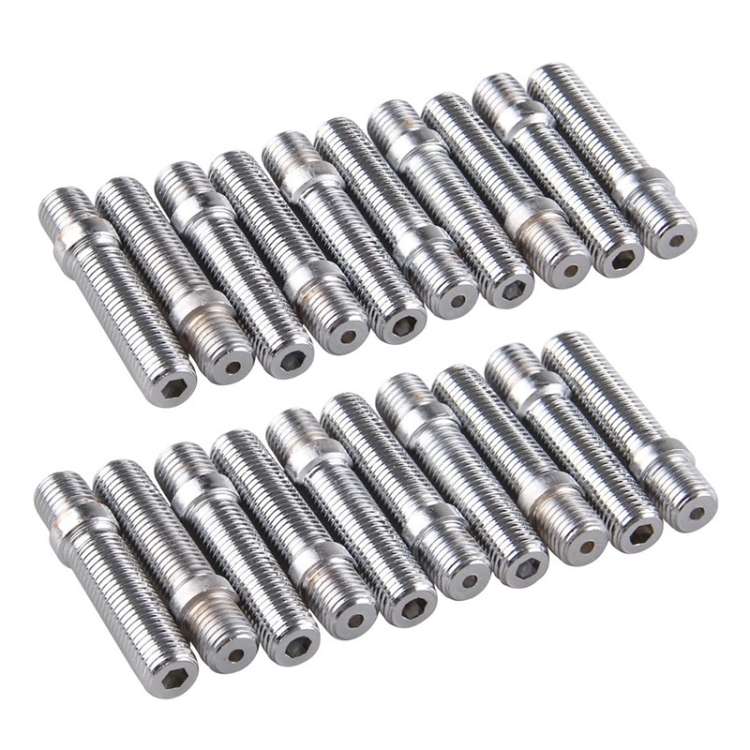 20 PCS 5.8cm Universal Car Modification Extended Wheels Stud Conversion M14x1.25 to M12x1.5 Screw...