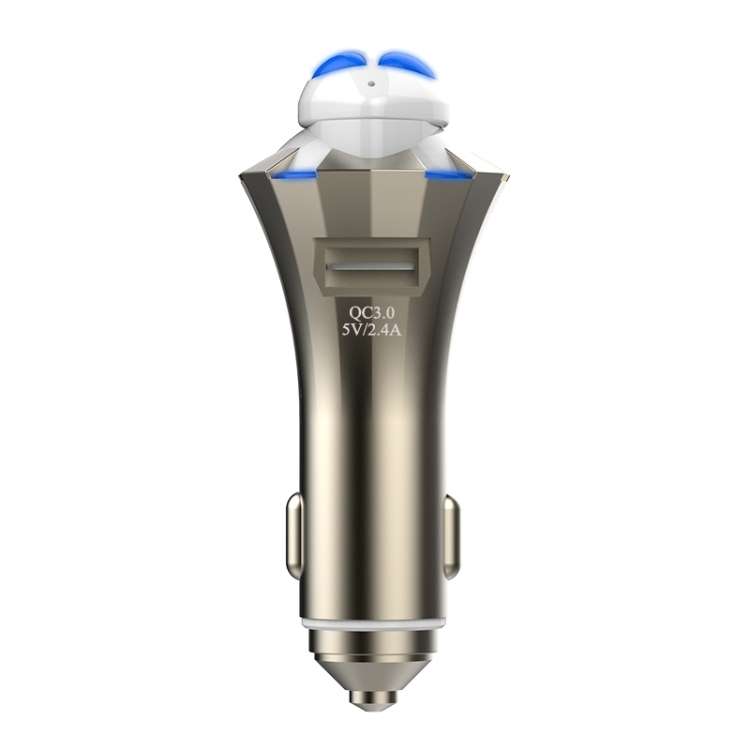 A8 3 in 1 Bluetooth Earphone &amp; Safety Hammer &amp; Car Charger, Support Hands-free Call &amp;...