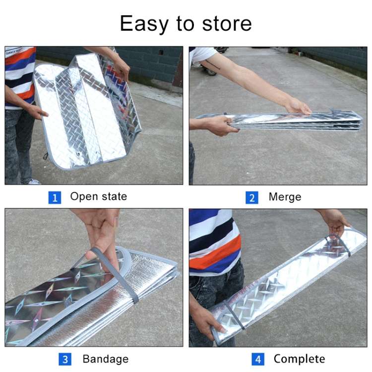 Sun Shade Three Compartments Car Windshield Visor Cover Block Front Window Sunshade UV Protect, S...