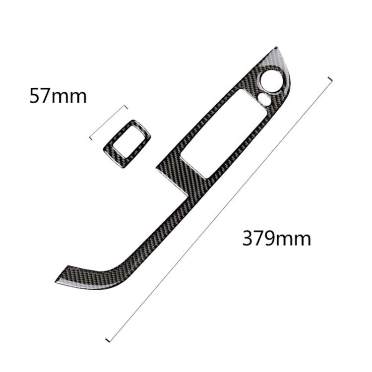 Car Carbon Fiber Window Lift Panel Without Folding Key Solid Color Decorative Sticker for BMW Z4 ...
