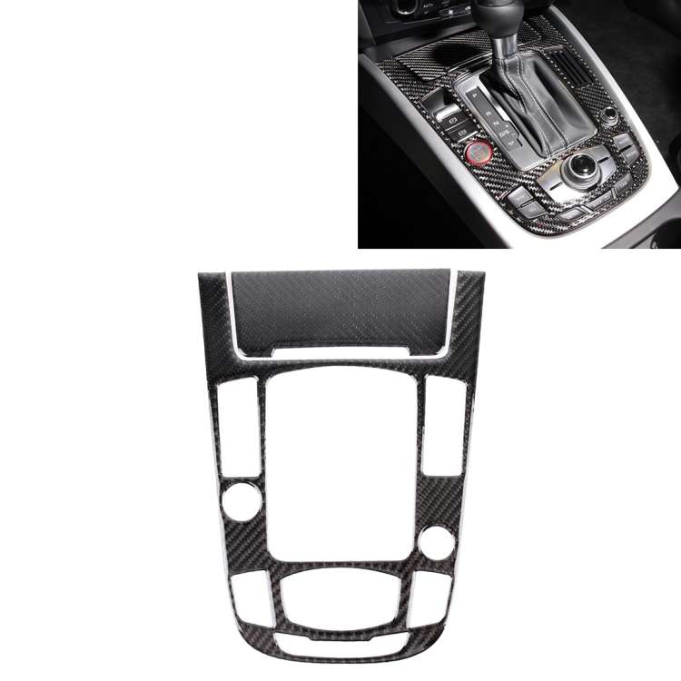 2 PCS Car Carbon Fiber Gear Panel Decorative Sticker for Audi A4L / A5 / Q5 2009-2016