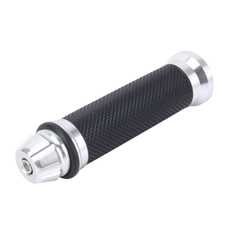 2 PCS Motorcycle Net Texture Metal Left Handle Bar Grips with Rubber Cover for Yamaha