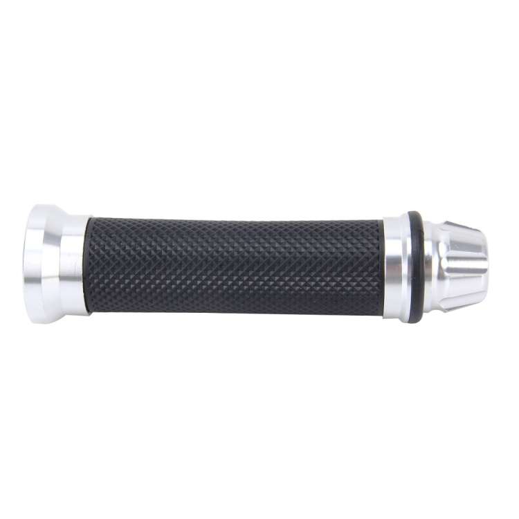 2 PCS Motorcycle Net Texture Metal Left Handle Bar Grips with Rubber Cover for Yamaha