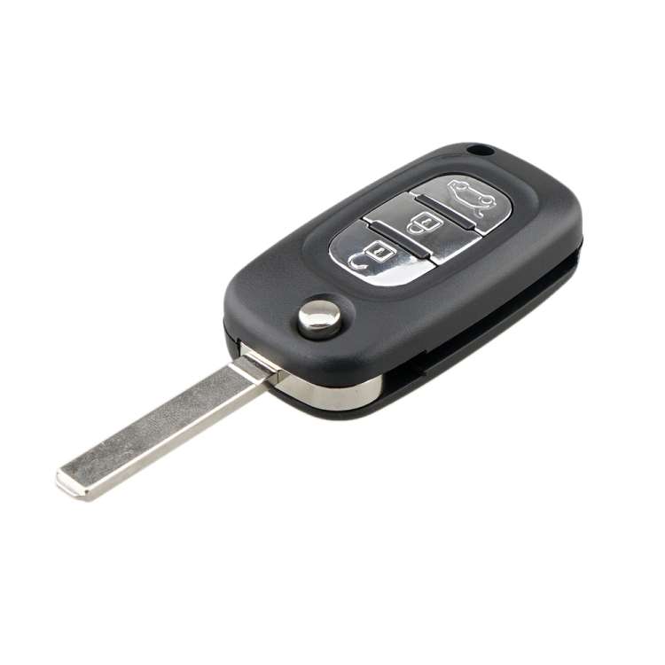 For RENAULT Clio / Megane / Kangoo / Modus Car Keys Replacement 3 Buttons Car Key Case with Folda...