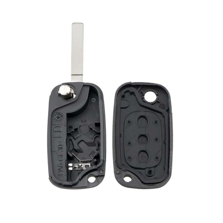 For RENAULT Clio / Megane / Kangoo / Modus Car Keys Replacement 3 Buttons Car Key Case with Folda...