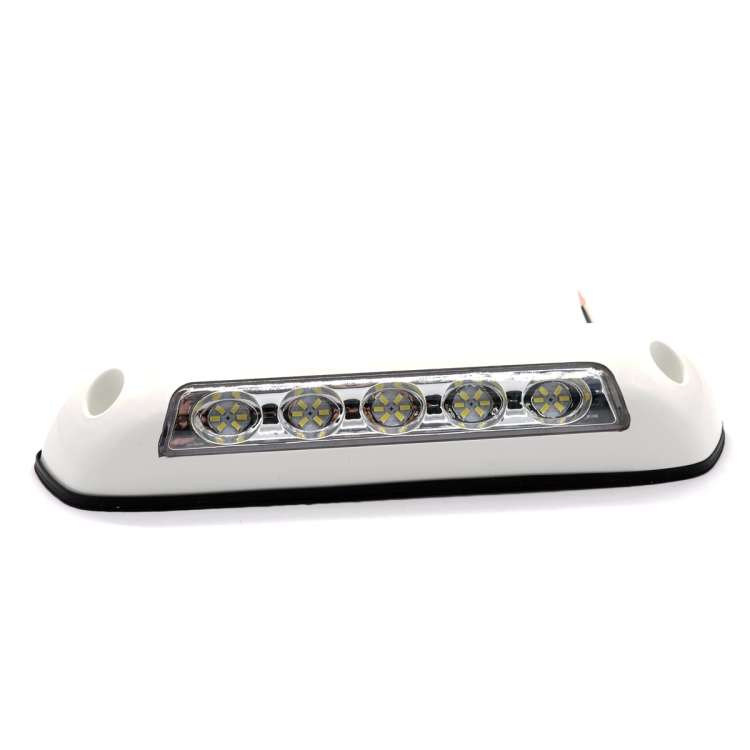 DC 12V 2.6W 6000K IP67 Marine RV Waterproof LED Stair Deck Dome Light Ceiling  Lamp, White Shell ...