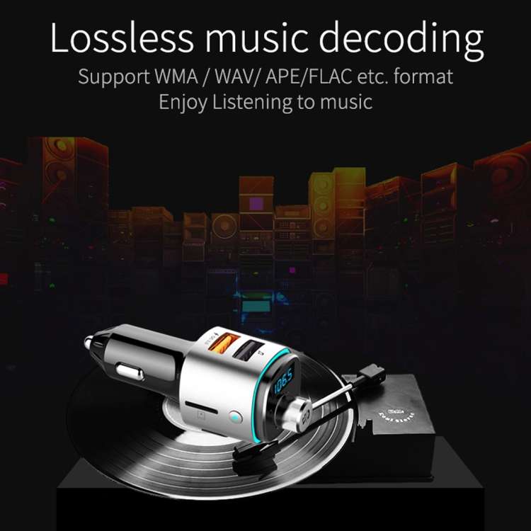 BC42 Bluetooth 5.0 Multi-function Car Colorful Atmosphere Lamp MP3 Player, Support TF Card &amp; ...