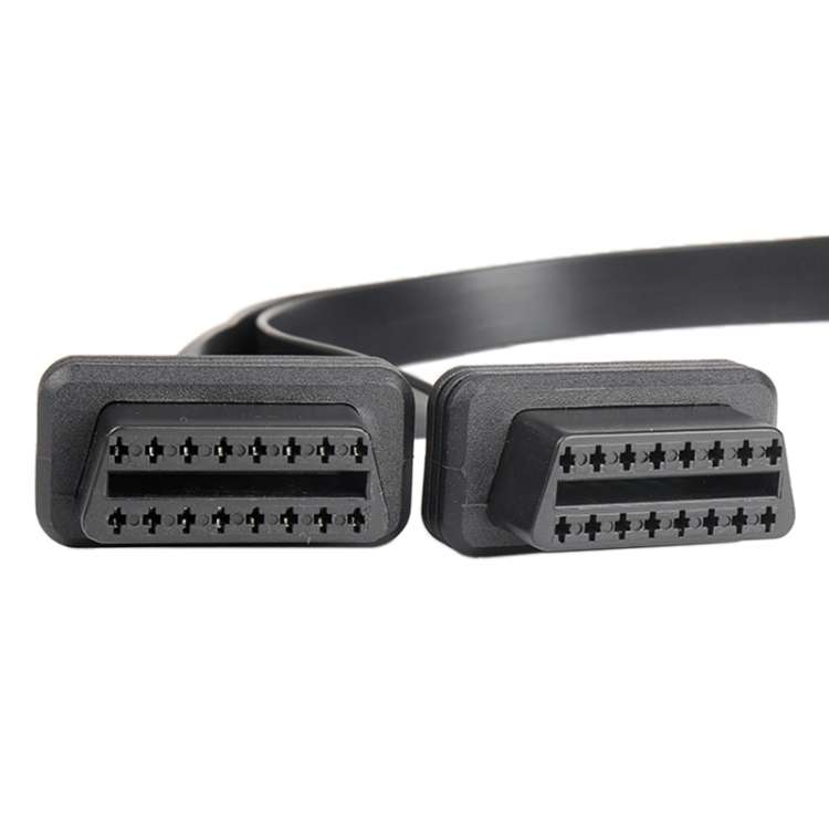 2 in 1 16PIN Car Straight Head OBD Diagnostic Extended Cable OBD2 Cable