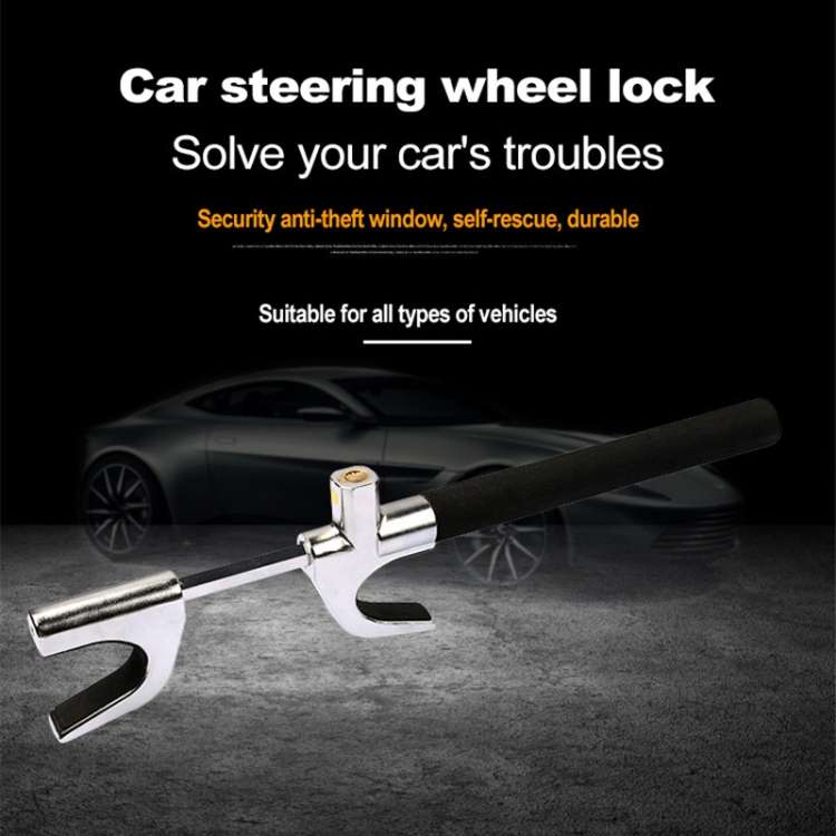 Car Adjustable Telescopic U Shape Steering Wheel Lock Anti-theft