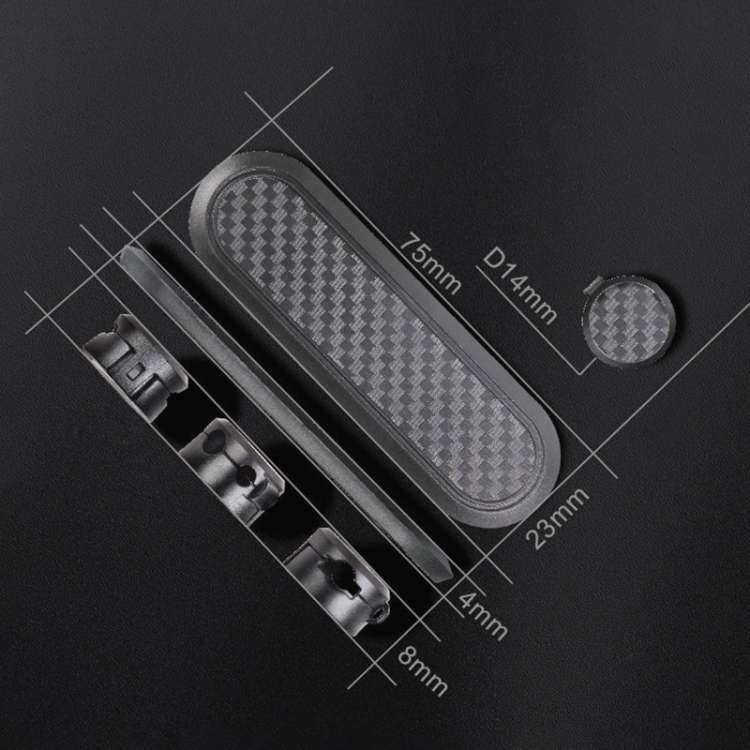 Car Carbon Fiber Magnetic Clamp Cable Storage Box Creative Desktop Hub Organizer