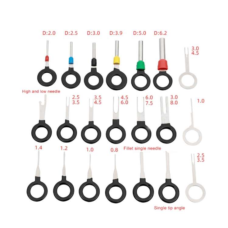 21 in 1 Car Plug Circuit Board Wire Harness Terminal Extraction Pick Connector Crimp Pin Back Nee...