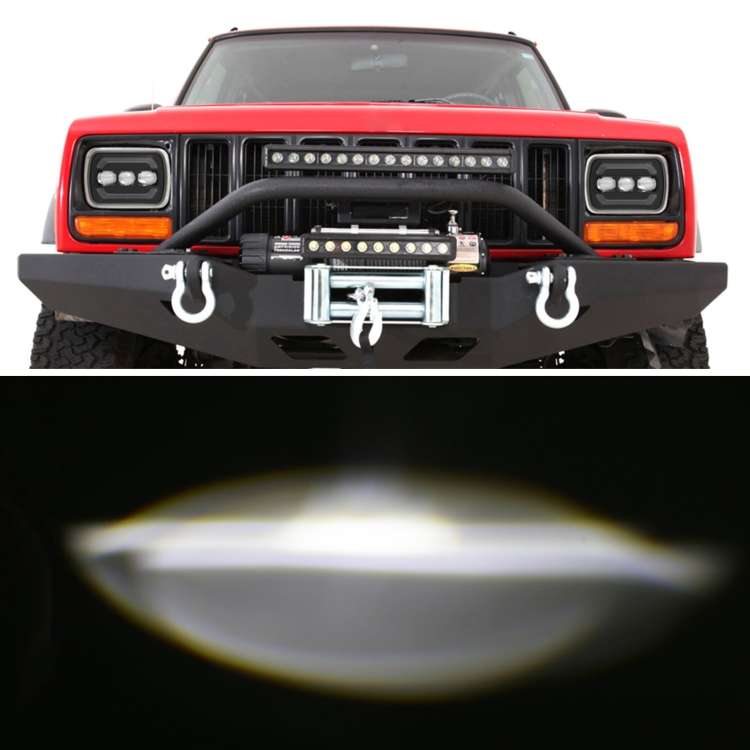 2073S 1 Pair 7 inch Car Square Headlight Work Light