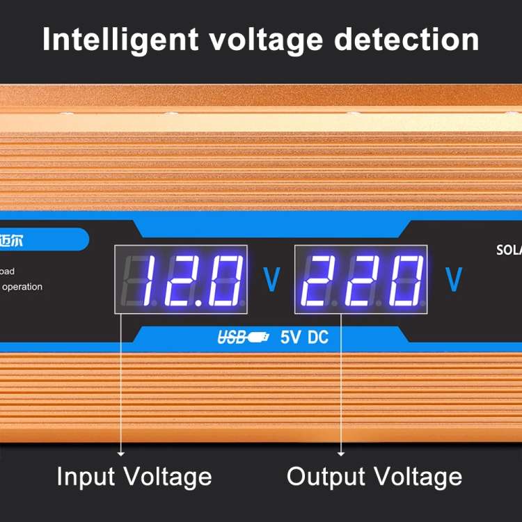 Carmaer Modified Sine Wave 48V to 220V 2200W Car Multi-function Double Digital Display Inverter H...
