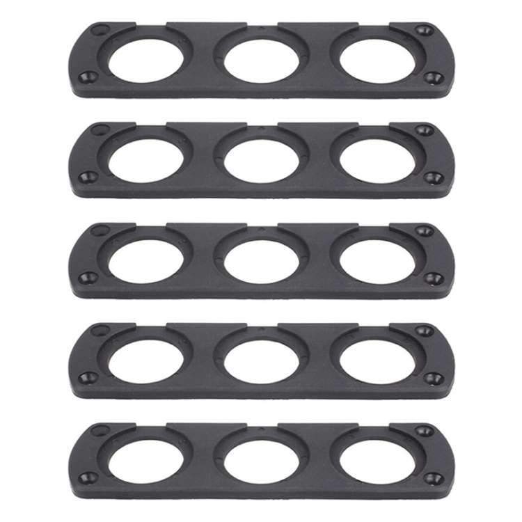 5 PCS 3-Hole Car Modified USB Charging Voltmeter Cigarette Lighter Panel