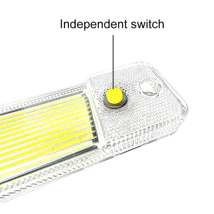2 PCS ZS-3348 DC12-24V High Bright 84 COB Lamp Beads Car Dome Light Cabin Light Bar