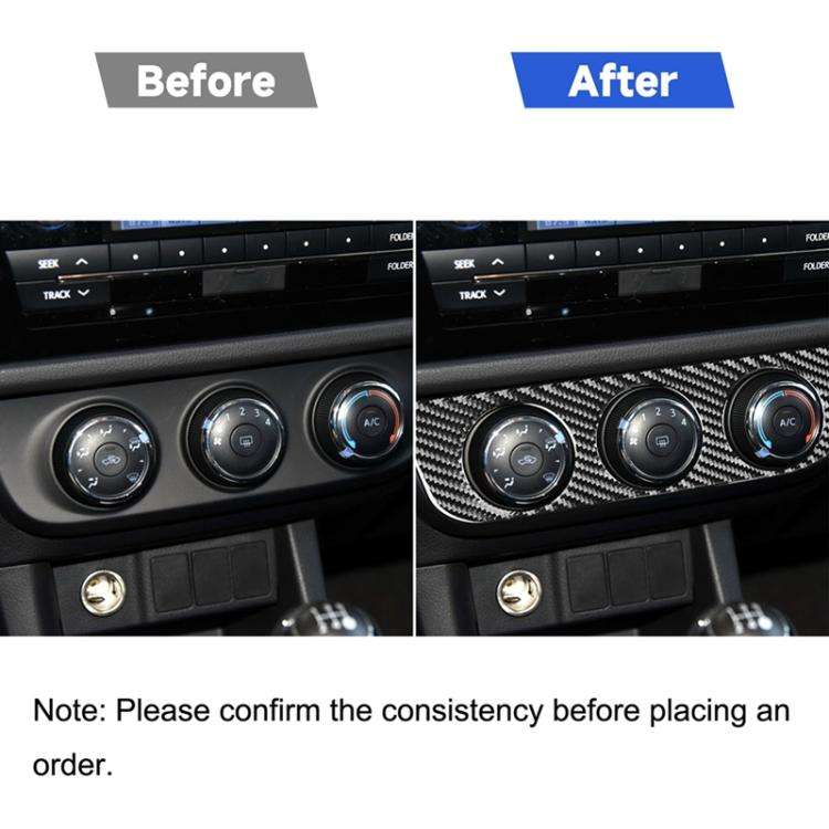 Car Carbon Fiber Air Conditioning Switch Panel Decorative Sticker for Toyota Corolla / Levin 2014...