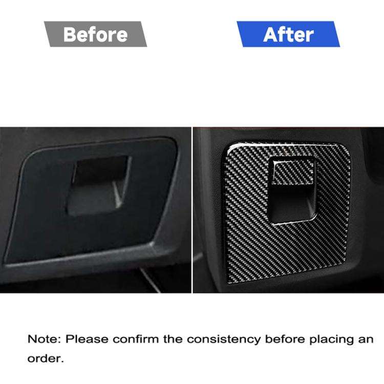 Car Carbon Fiber Storage Box Panel Solid Color Decorative Sticker for BMW G01 X3 2018-2020 / G02 ...