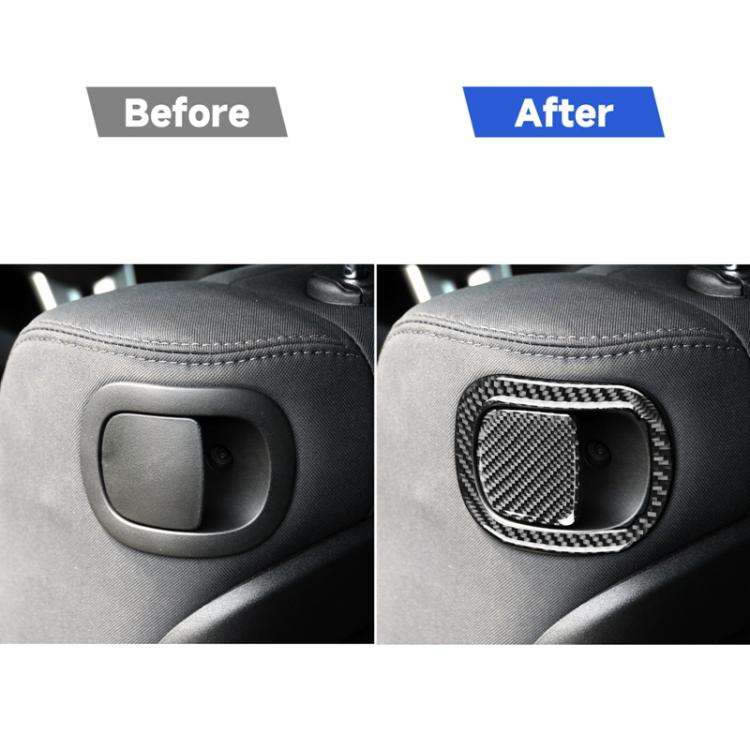 4 PCS / Set Carbon Fiber Car Seat Back Decorative Sticker for Dodge Challenger 2015 to Now, Left ...