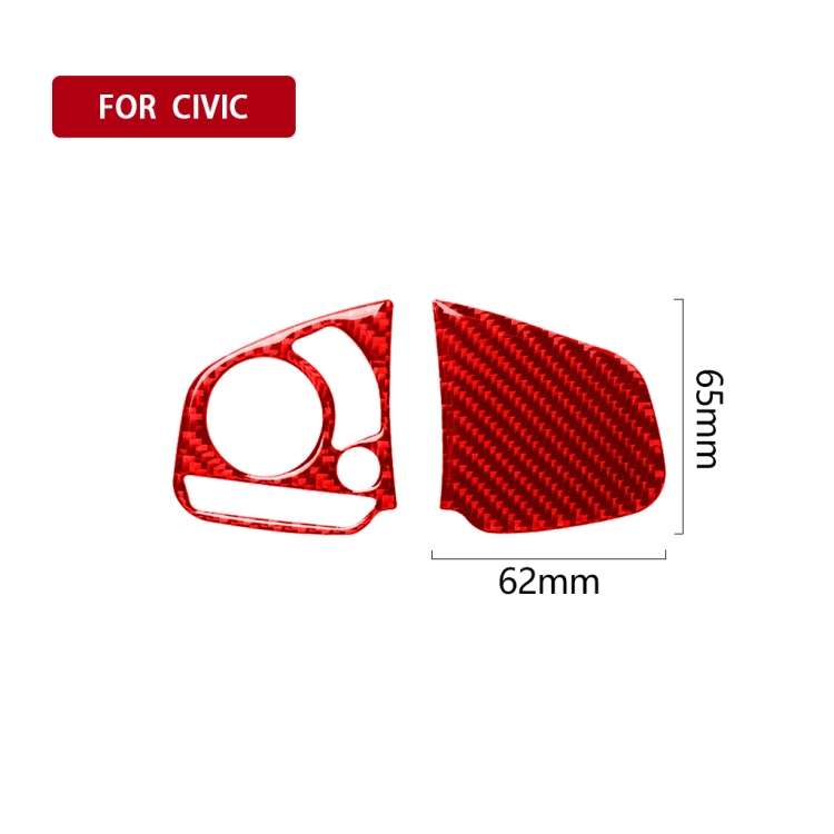 Car Carbon Fiber Steering Wheel Button Middle Configuration Decorative Sticker for Honda Tenth Ge...