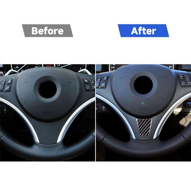 Large A Version Carbon Fiber Car Steering Wheel Decorative Sticker for BMW E90 2005-2012