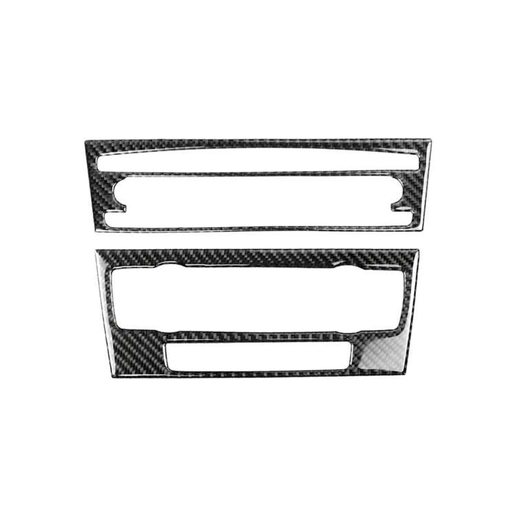 Carbon Fiber Car Central Control CD Panel Decorative Sticker for BMW E90 / E92 2005-2012, Non Nav...