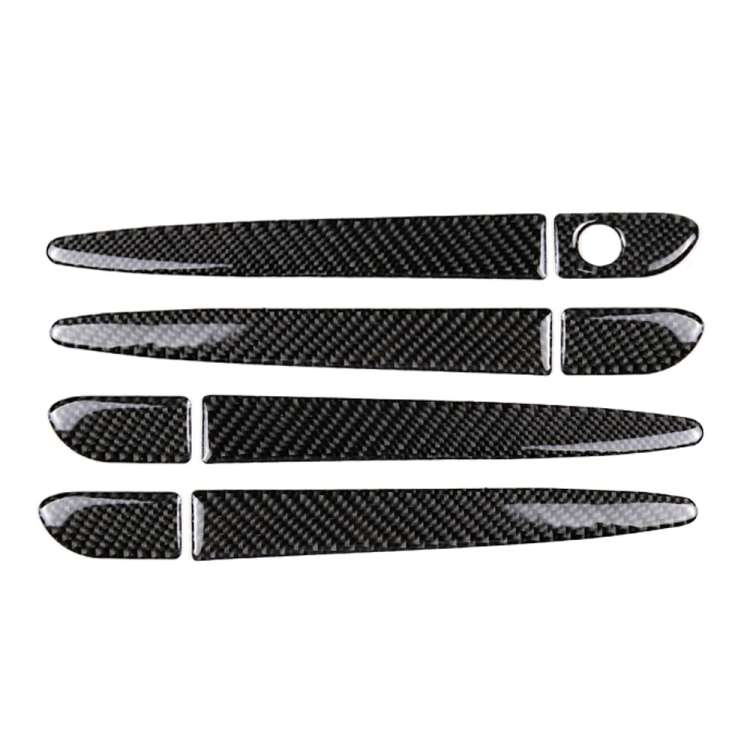 One Set Car Carbon Fiber Outside Door Handle without Smart Hole Decorative Sticker for Mazda CX-5...