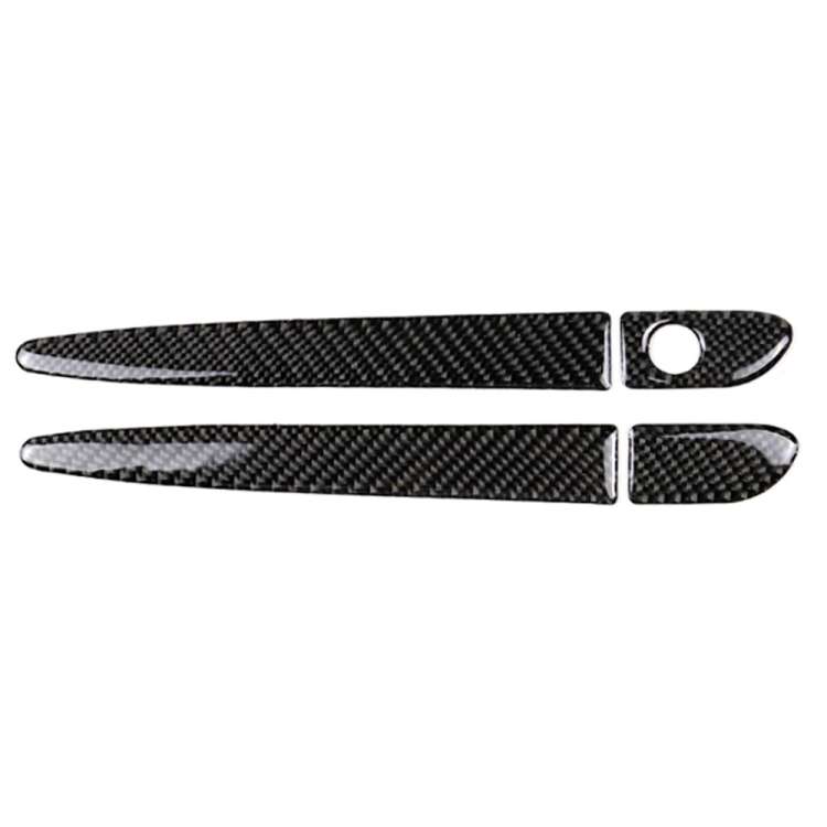 One Set Car Carbon Fiber Outside Door Handle without Smart Hole Decorative Sticker for Mazda CX-5...